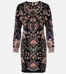 Чудесное садовое мини-платье Farm Rio, Marvelous Garden Black - фото