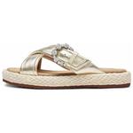 Стразовые шлепанцы на платформе Staccato, лунное серебро - фото 5