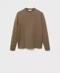 Мужской свитер Regular-Fit средней вязки Mango, коричневый - фото 6
