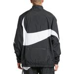 Куртка Nike Swoosh Half Zip Woven Jacket 'Black White', черный - фото 3