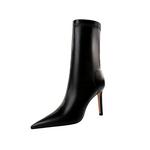 Ботильоны на каблуке 9,5 см женские BIGTREE, черные - фото