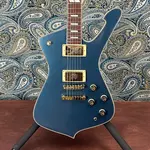 Ibanez IC420ABM Iceman с чехлом Антикварный синий металлик с сумкой - фото