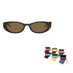 Овальные солнцезащитные очки GUCCI, коричневый - фото