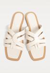 Мюли FLAT STRAPPY SLIDER SANDALS  Stradivarius, белый - фото 3