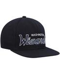 Мужская черная кепка Washington Wizards Hardwood Classics Script 2.0 Snapback Mitchell & Ness - фото 4