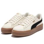 Кроссовки basket platform canvas 'beige black' Puma, бежевый - фото 2