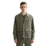 Блейзер Scotch & Soda Blend Garment Dyed Boxy Fit, зеленый - фото