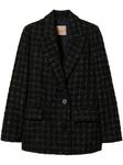Блейзер в клетку TWINSET, черный - фото