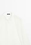 Блуза Massimo Dutti Button-down blouse, White - фото 9