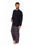 Пижама NORMANN langarm karierte Flanell Hose, темно-синий - фото 3