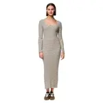 Платье Pieces Iris long sleeve long, бежевый - фото