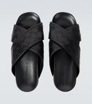 Сандалии из кожи Tarik Intrecciato Bottega Veneta, черный - фото 4