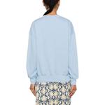 Свитшот с принтом логотипа GANNI, синий - фото 5