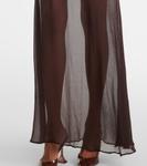 Асимметричное макси-платье Beaton Staud, Dark Chocolate - фото 5