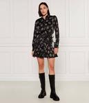 Платье Pinko с узором и поясом, черный - фото 2