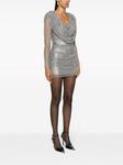 Giuseppe Di Morabito платье мини с капюшоном и кристаллами, серебристый - фото 3