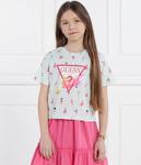 Футболка детская Guess с розовым принтом, зеленый - фото 3