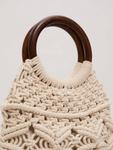 Макраме сумка-ведро Phase Eight, White - фото 3