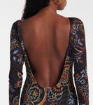 Платье макси с цветочным принтом Etro, Print On Black Base - фото 6