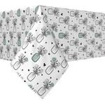 Прямоугольная скатерть, 100% полиэстер, 60х84", Букеты в банках - фото