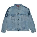 Куртка Supreme Inset Logo Denim Trucker Jacket, Washed Blue - фото