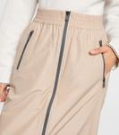 Юбка макси из тафты на молнии Brunello Cucinelli, коричневый - фото 4