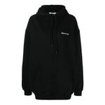Свитер ss21 logo cotton hoodie black Balenciaga, черный - фото