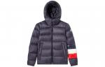 Пуховик мужской синий Moncler - фото