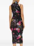 Платье миди с цветочным принтом Versace Jeans Couture, черный - фото 4