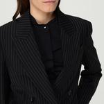 Max Mara Mattia двубортный блазер в полоску MaxMara, черный - фото 5