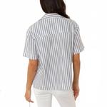 Модная рубашка поло в синюю полоску Thirteen Seven - фото 3