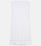 Мини-платье с плиссированной юбкой Alaïa, Blanc - фото