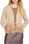Куртка NIC+ZOE Petite Cork Fringe Knit Jacket, цвет Neutral Multi - фото