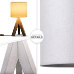 Настольная лампа Paco Home Bajo Canvas, дерево - белое - фото 3