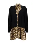 Мини-Платье с леопардовым принтом Roberto Cavalli, черный - фото