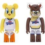 BE@RBRICK Bearbrick Space Jam Tweety & Tasmanian Devil 2 Pack Multi - фото