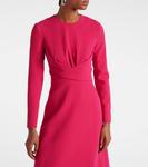 Эла креповое платье миди Emilia Wickstead, Bright Pink - фото 4