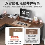 Угловой стол Naijia 120x80 см, карбон + черная рама, правый угол - фото 4