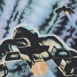 Футболка ERL Space Knit Tee Space Print, синий - фото 3