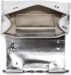 Iris Metallic кожаная сумка с верхней ручкой GUESS, Silver - фото 5