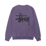 Свитер Stussy Basic Crew Pigment Dyed, Grape - фото 2