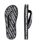 Шлепанцы женские Karl Lagerfeld с фирменным принтом, черный - фото 4
