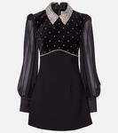 Кристальная мини-юбка Rebecca Vallance, Black - фото