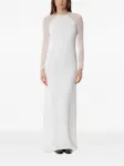 Атласное платье Alberta Ferretti, белый - фото 2