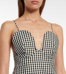 Мини-платье в клетку Сиенна Khaite, Blk Wht Gingham - фото 4