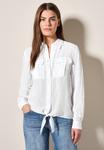 Блузка на пуговицах MIT KNOTEN AM SAUM Cecil, белый - фото