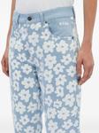MSGM прямые брюки с цветочным принтом, синий - фото 5