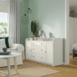 Консоль, белая, 140x84 см, HAUGA IKEA - фото 3