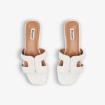 Кожаные сандалии с вырезом Loupe Dune, белый - фото 3