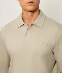 Поло Pe_interlock_long regular fit Boss Orange, бежевый - фото 4